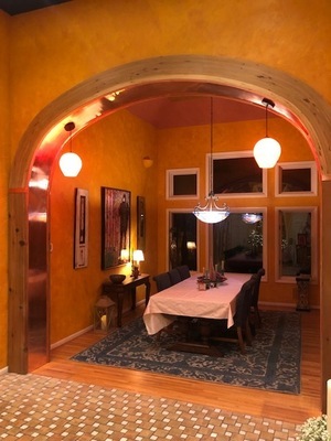 Copper arch dining room
